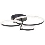 Brilliant Aydin Plafondlamp Aluminium Kunststof Mat Zwart Transparant 30W 4700lm - 830-870 CCT | Afstandsbediening Dimbaar