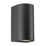 Nordlux Canto Wandlamp Aluminium Zwart Up & Down | Geschikt voor 2x GU10