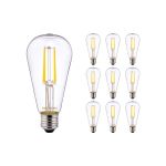 Voordeelpak 10x Noxion Lucent LEDbulb E27 ST64 Edison filament Helder 4W - 827 Zeer Warm Wit | Vervangt 40W 