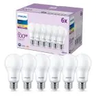 Voordeelpak 6x Philips Lamp LED E27 Peer Mat 13W 1521lm - 827 Zeer Warm Wit