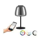 Eglo Tafellamp Alfero-Z Staal Zwart 7.7W 1000lm - 827-865 Afstembaar Wit + RGB | IP20 - Zigbee Dimbaar