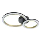 Eglo Plafondlamp Calliera Staal Zwart, Messing 12W 1500lm - 830 Warm Wit | Dimbaar